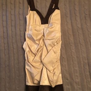 Juniors Dress Ballon Dress Beige Brown Sz L